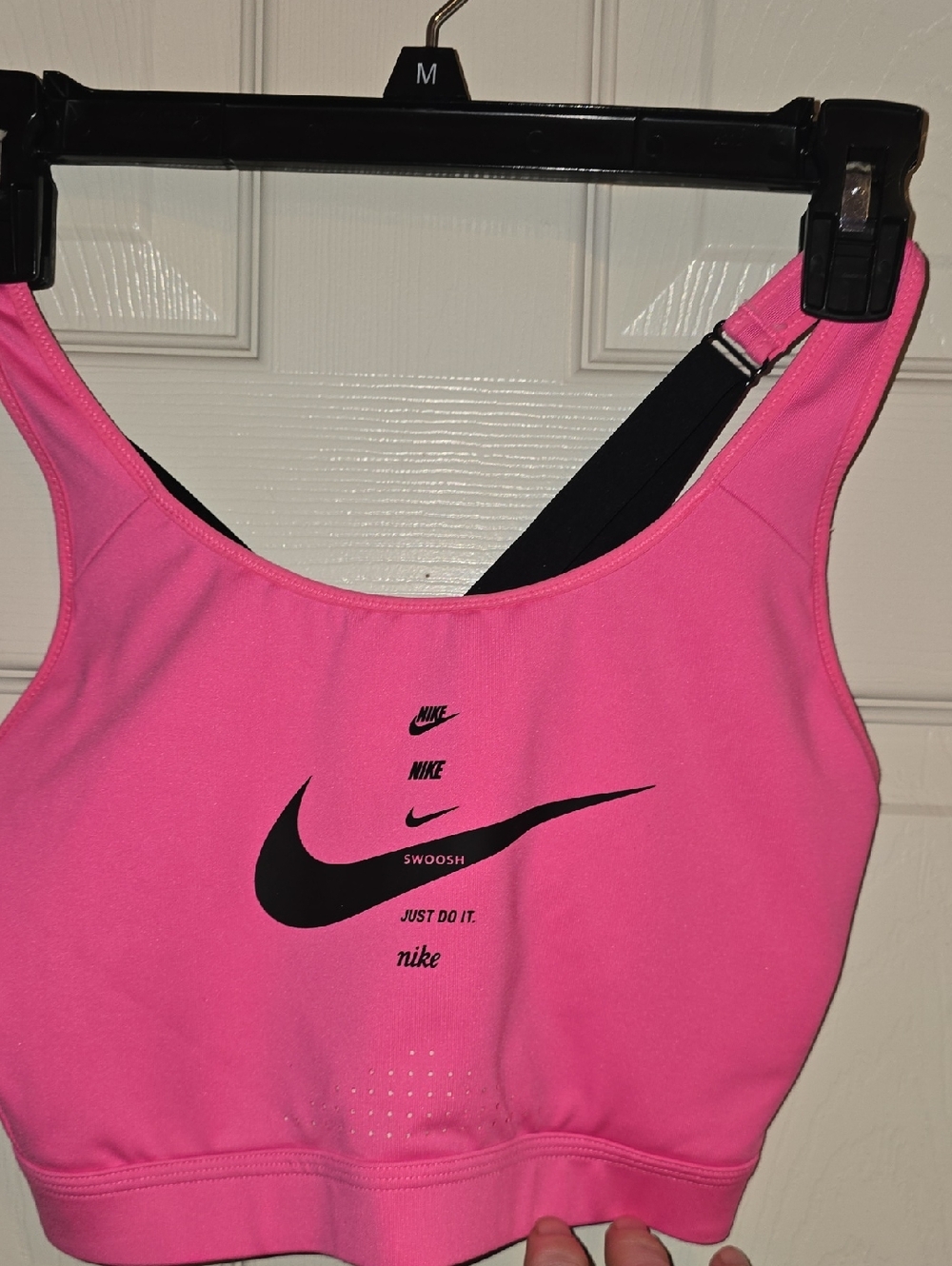 Nike Pink Sports‎ Bra with Black Swoosh Logo